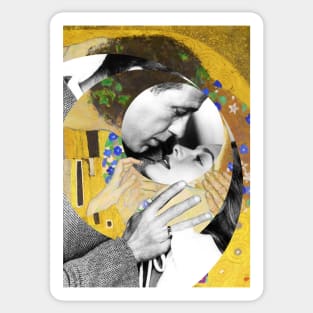 Klimt’s The Kiss and Humphrey Bogart with Lauren Bacall in “Dark Passage” Sticker